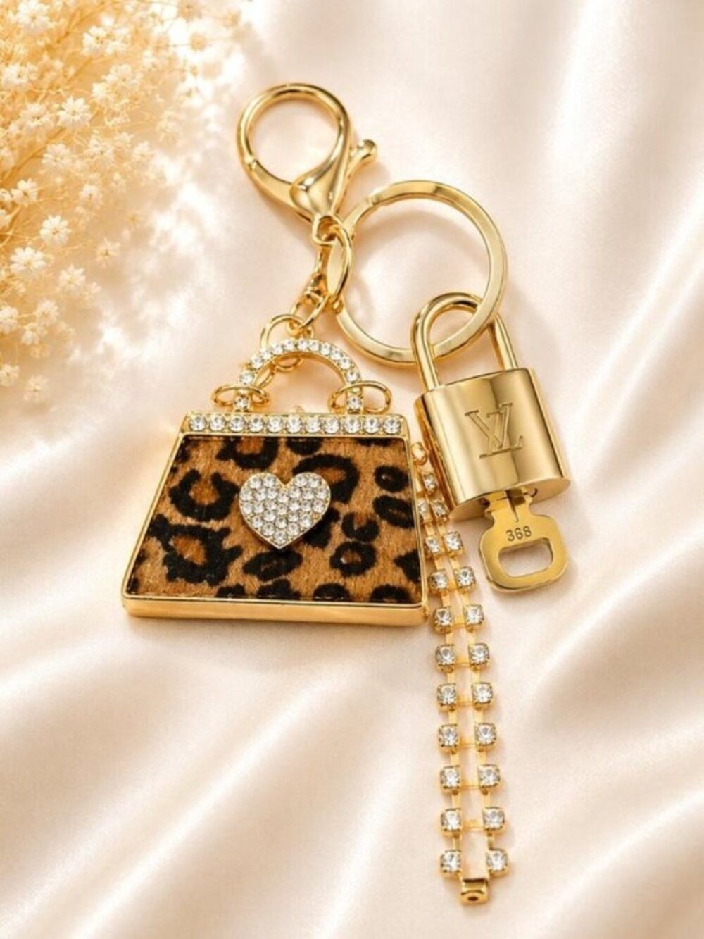 Louis Vuitton Gold Padlock Key 🔒 Authentic LV Charm + Unbranded Keychain